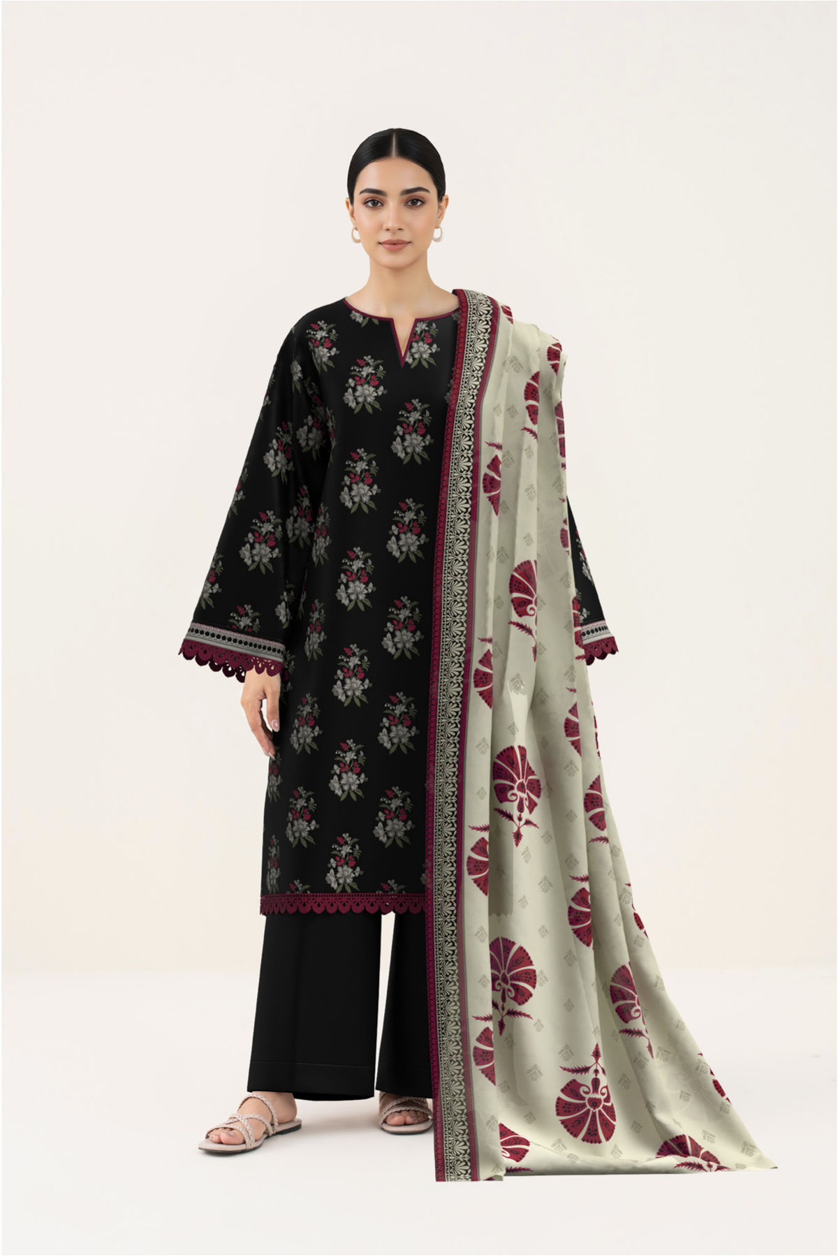 SAPPHIRE 3-Piece Printed Lawn Suit – CL12-112