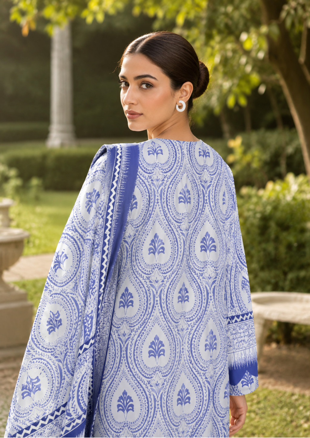 SAPPHIRE 3-Piece Printed Linen Suit (CL16-155)