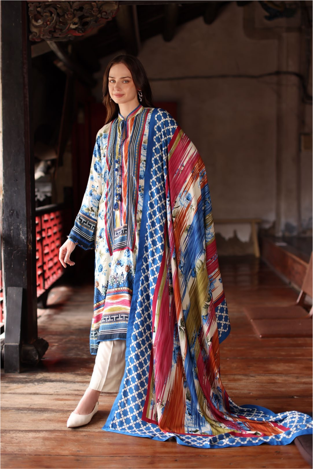 IDEAS by Gul Ahmed 3-Piece Modal Linen Suit – LT-62022