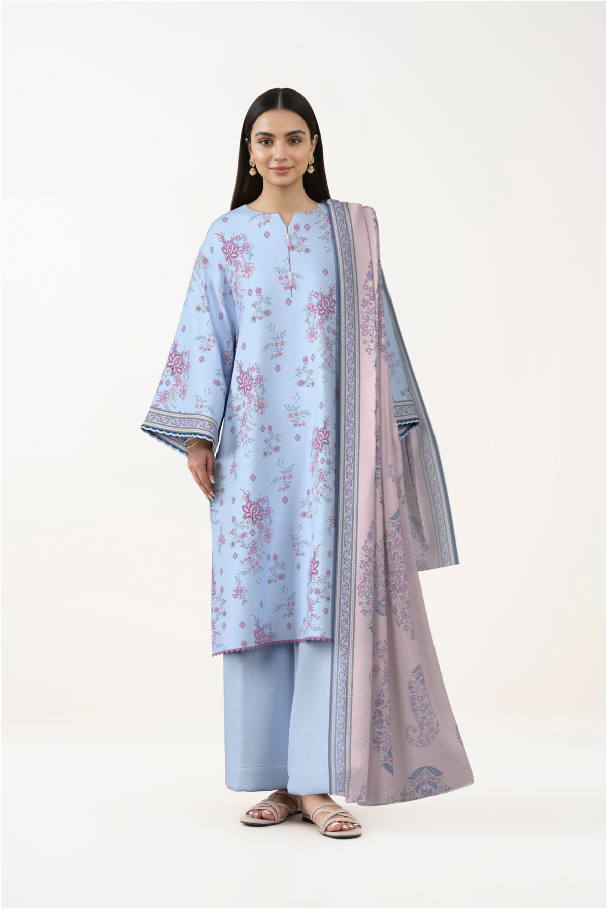 SAPPHIRE 3-Piece Printed Lawn Suit – CL12-111
