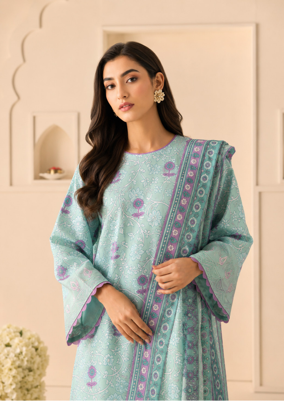 SAPPHIRE Digital Embroidered Linen – CL11-101