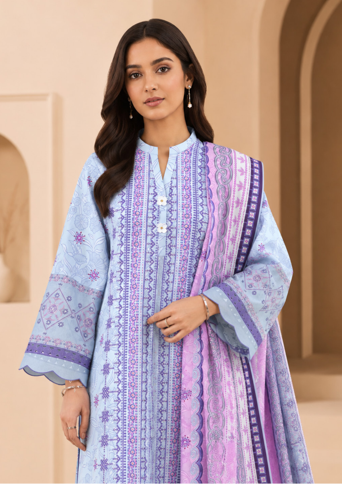 SAPPHIRE Digital Embroidered Linen – CL11-103