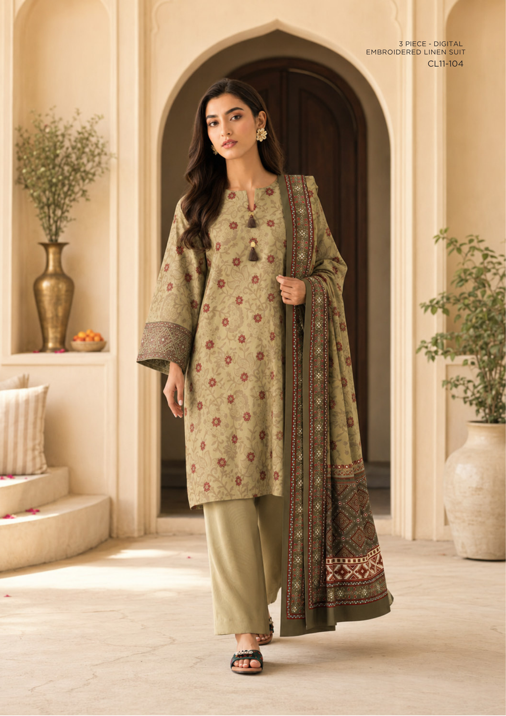 SAPPHIRE Digital Embroidered Linen – CL11-104