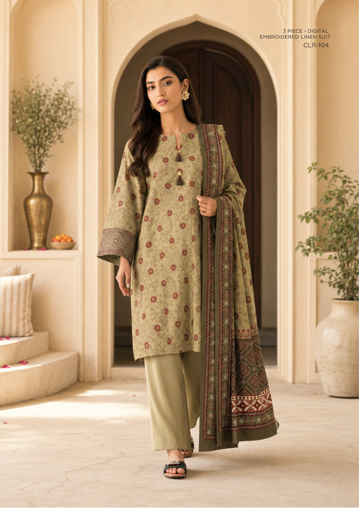 SAPPHIRE Digital Embroidered Linen – CL11-104