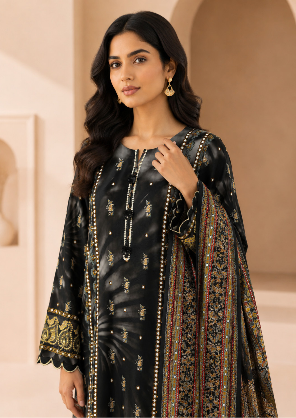 SAPPHIRE Digital Embroidered Linen – CL11-105