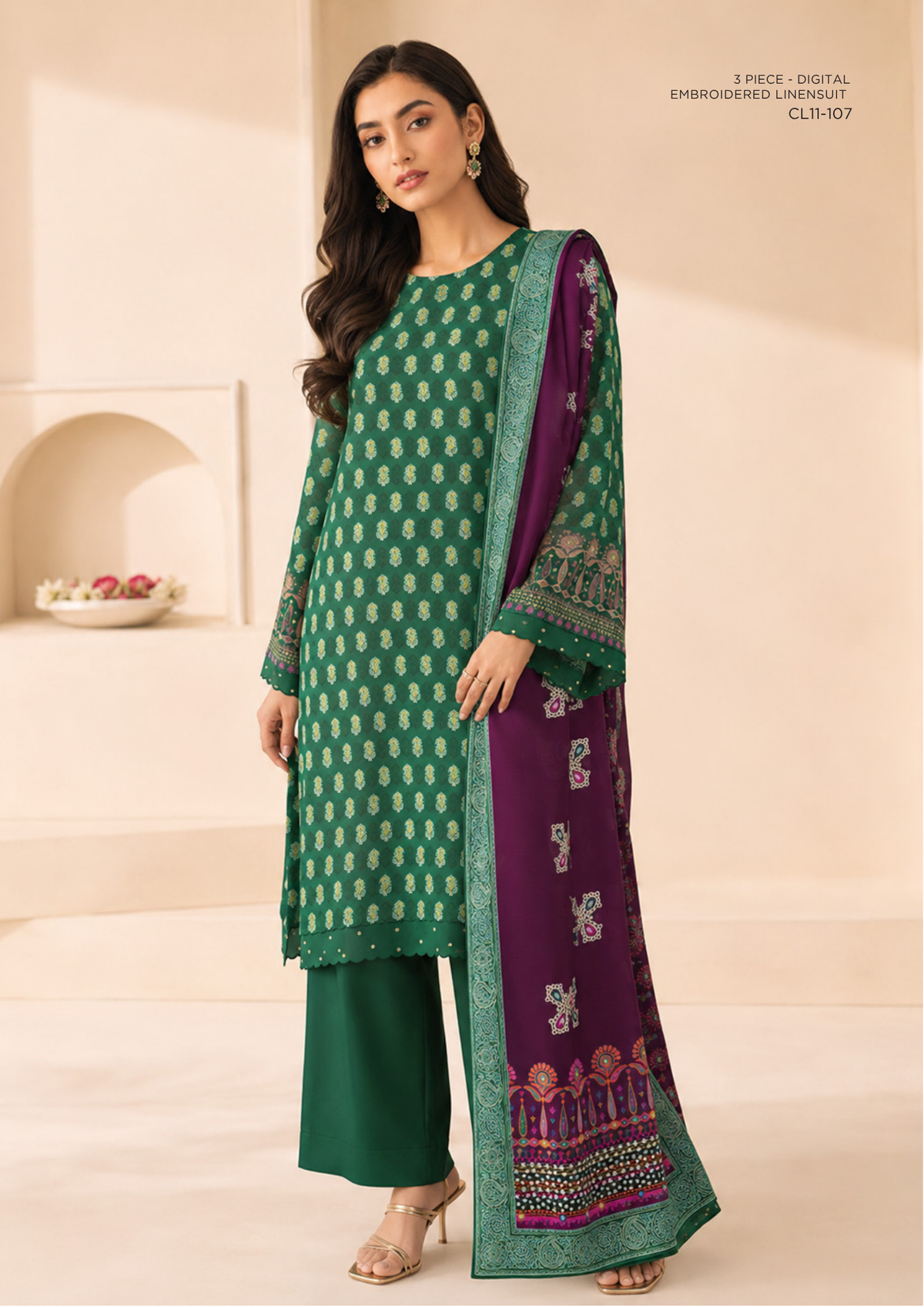 SAPPHIRE Digital Embroidered Linen – CL11-107