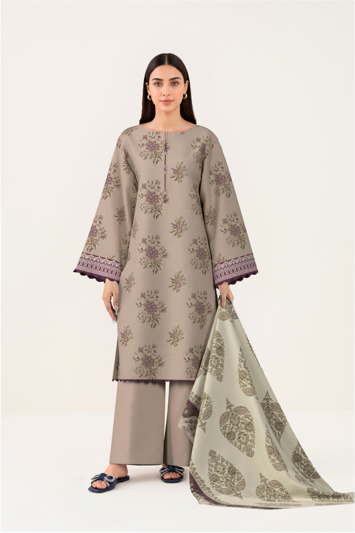 SAPPHIRE 3-Piece Printed Lawn Suit – CL12-113