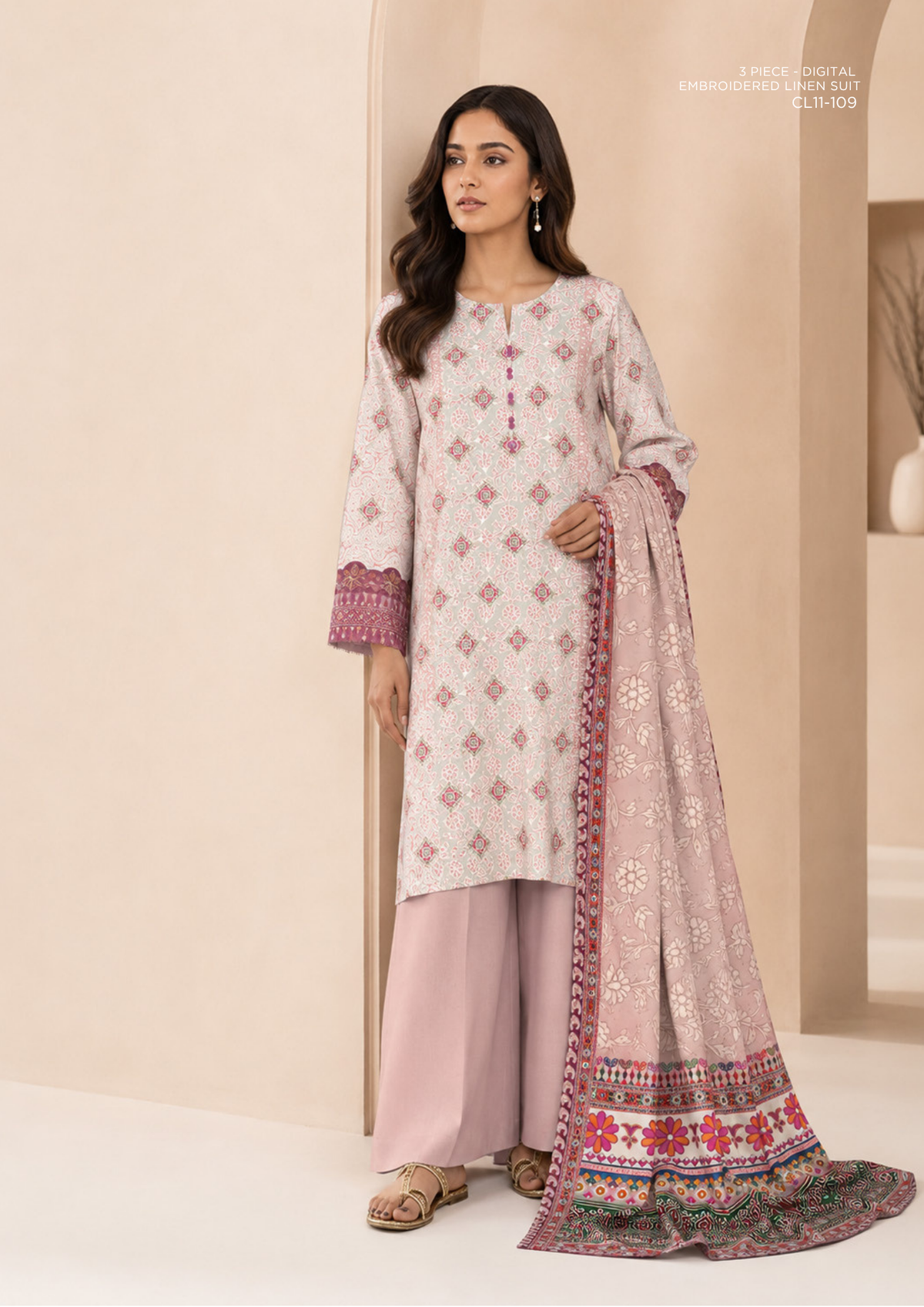 SAPPHIRE Digital Embroidered Linen – CL11-109
