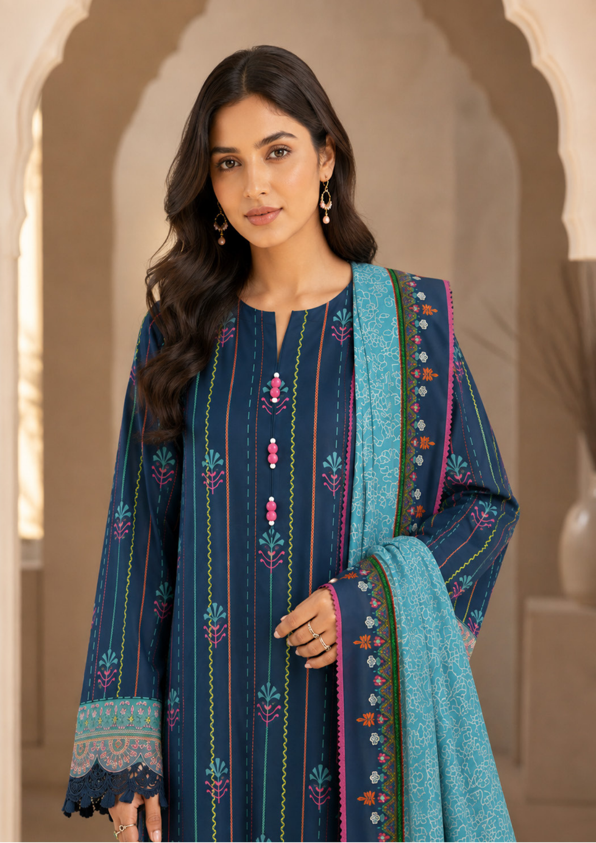 SAPPHIRE Digital Embroidered Linen – CL11-110