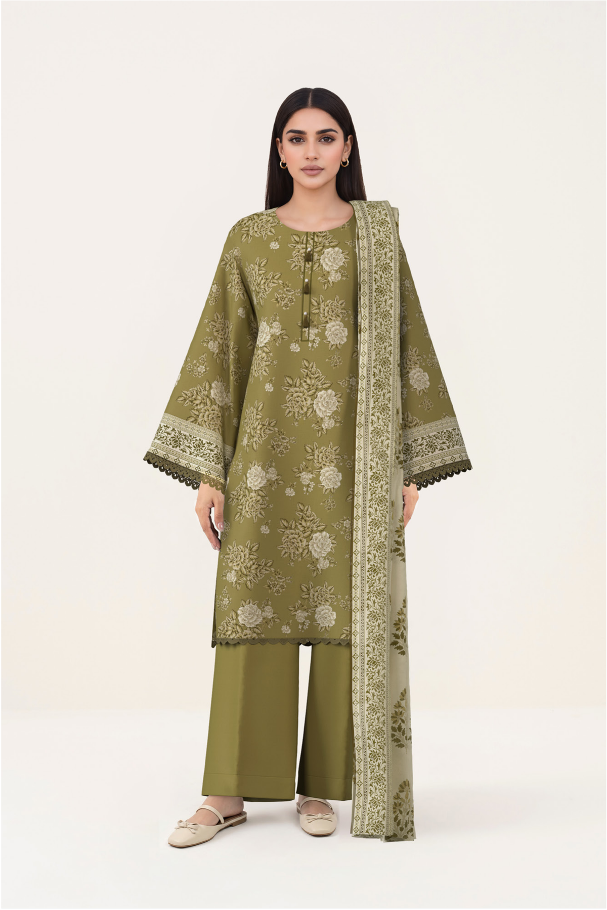 SAPPHIRE 3-Piece Printed Lawn Suit – CL12-120