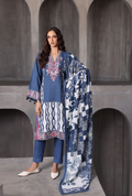 Gul Ahmed 3-Piece Embroidered Printed Karandi Suit – AY-62007